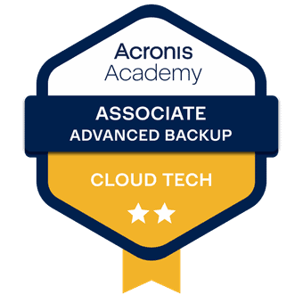 Certification Acronis Advanced Backup